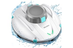 Moolan Cordless Pool Vacuum Cleaner, Robotic Pool Cleaner, Dual-Motor, Self-Parking, with 140 Mins Maximum Runtime, Pool Vacuum for Above/In Ground Flat Pool Up to 1000 Sq Ft