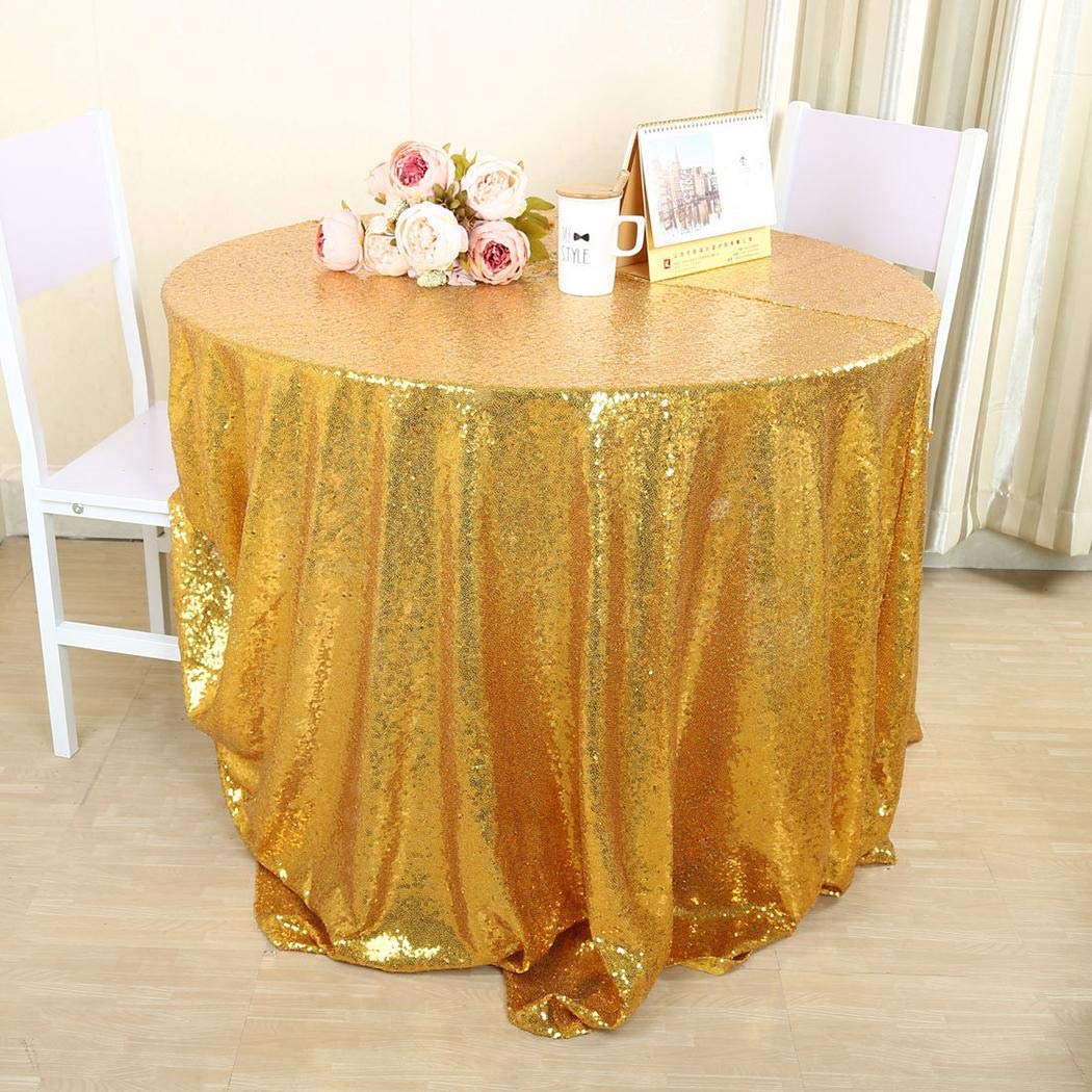 lazinem Wedding Table Cloth Glitter Sequin Tablecloth Party Engagement Decoration Tablecloths