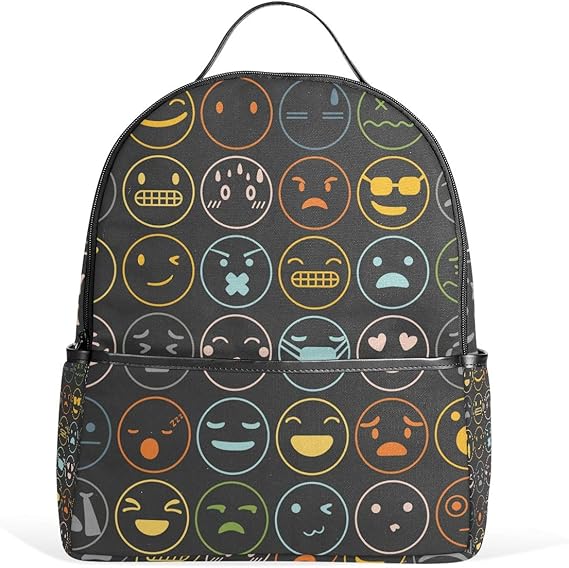 Amazon Co Jp Malplena 絵文字感情セット 顔の表情 スモールトラベルバックパック ハイキングバックパック 服 ファッション小物