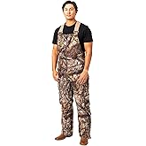 Realtree Men's Camo Hunting Insulated Water Resistant Breathable Midweight Super Warm Bibs Coveralls