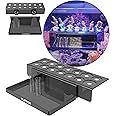 FL!PPER Flipper Magnetic Frag Station Aquarium Rack with Removeable Shelf for Aquatic Coral Reefs - Holds 14 Frags - Black