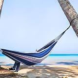 ANYOO Cotton Hammock with Tree-friendly Straps 250 kg Capacity Portable Travel view 7