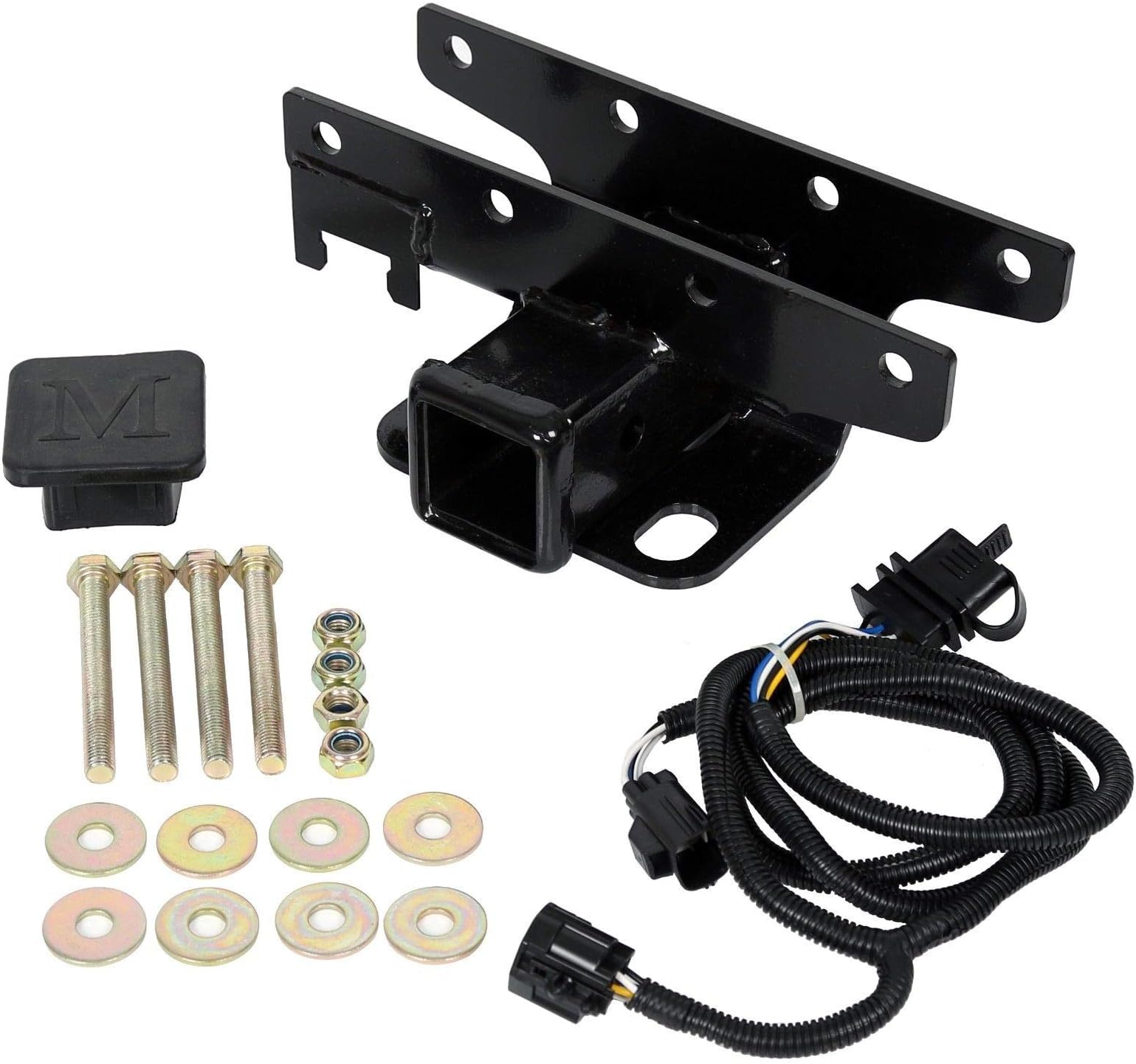 Foundation Deals Fit 2007-2018 for Jeep Wrangler JK 2" Trailer Tow Hitch Receiver & Wiring Harness