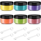 Heigble 6 Pcs 0.5 Ounce Glitter Embossing Powder Set for Cards Making