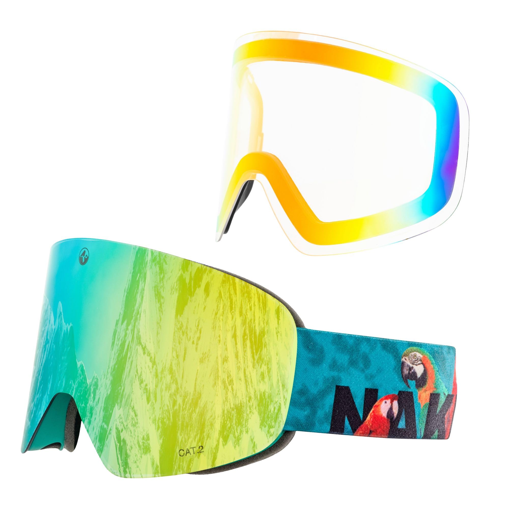 NAKED Optics TROOP EVO PapageiL (Yellow Lens), with bad weather lens