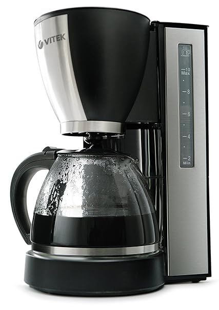 VITEK 870-Watt 12 Cups Drip Coffee Maker with Water Level Indicator(Black)