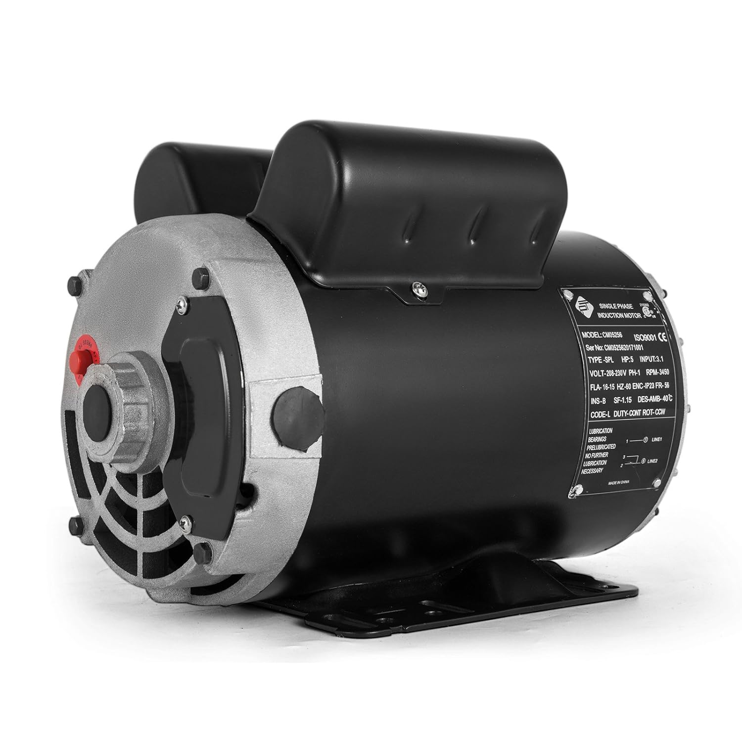 VEVOR 5 Hp Electric Motor 3.1 KW Rated Speed 3450 RPM Single Phase