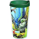 Tervis Star Wars Empire 40th Anniversary Yoda Made in USA Double Walled Insulated Tumbler Travel Cup Keeps Drinks Cold & Hot, 16oz, Classic