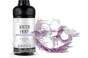 RI RESIONE RESIONE Water-Washable 3D Printer Resin, Crystal Purple, – Low Odor, Fast Curing, High Precision Photopolymer for LCD DLP MSLA, Easy to Clean with Water, Beginner Friendly, 1KG