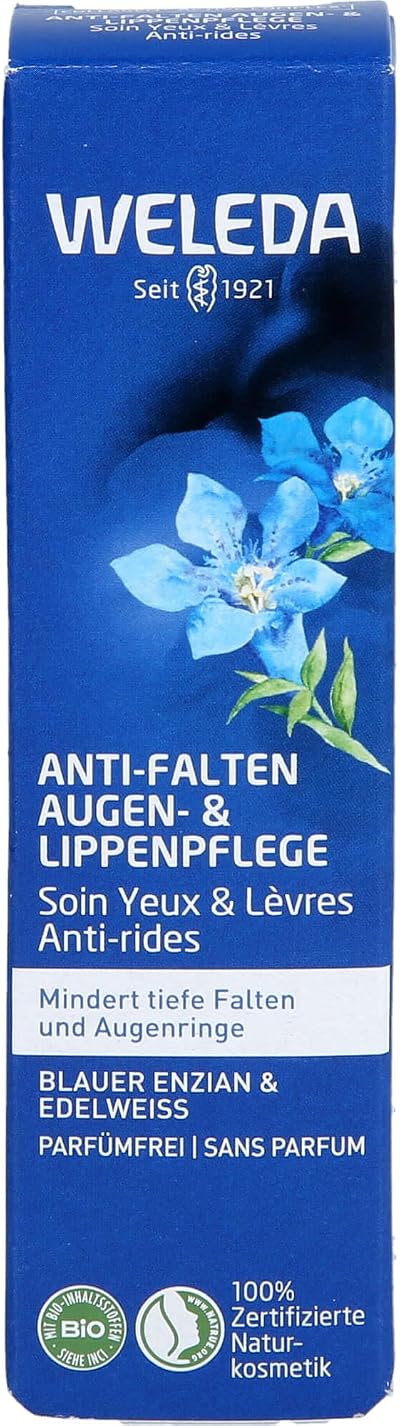 Weleda Contouring Eye Lip Cream Collagen Boost Blue Gentian Edelweiss Vegan 10ml