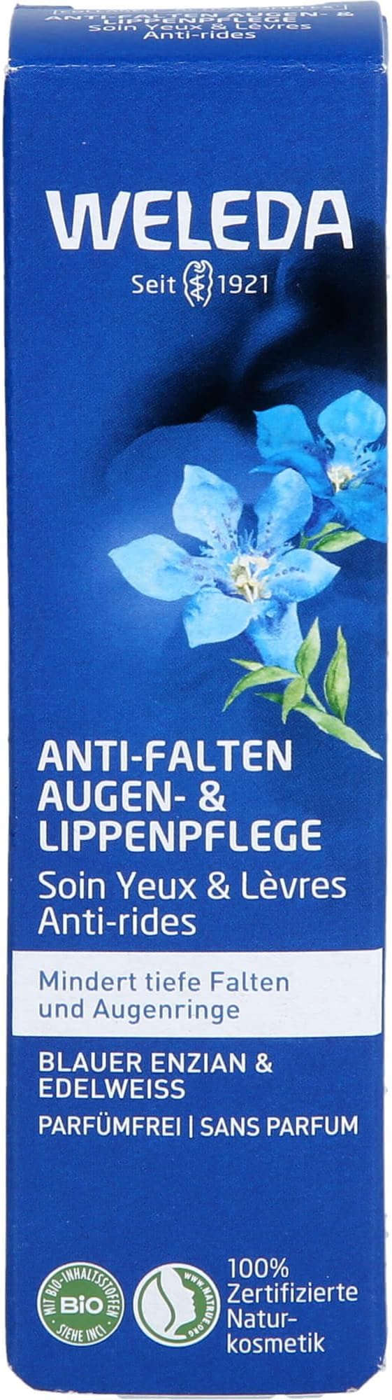 Weleda Contouring Eye Lip Cream Collagen Boost Blue Gentian Edelweiss Vegan 10ml