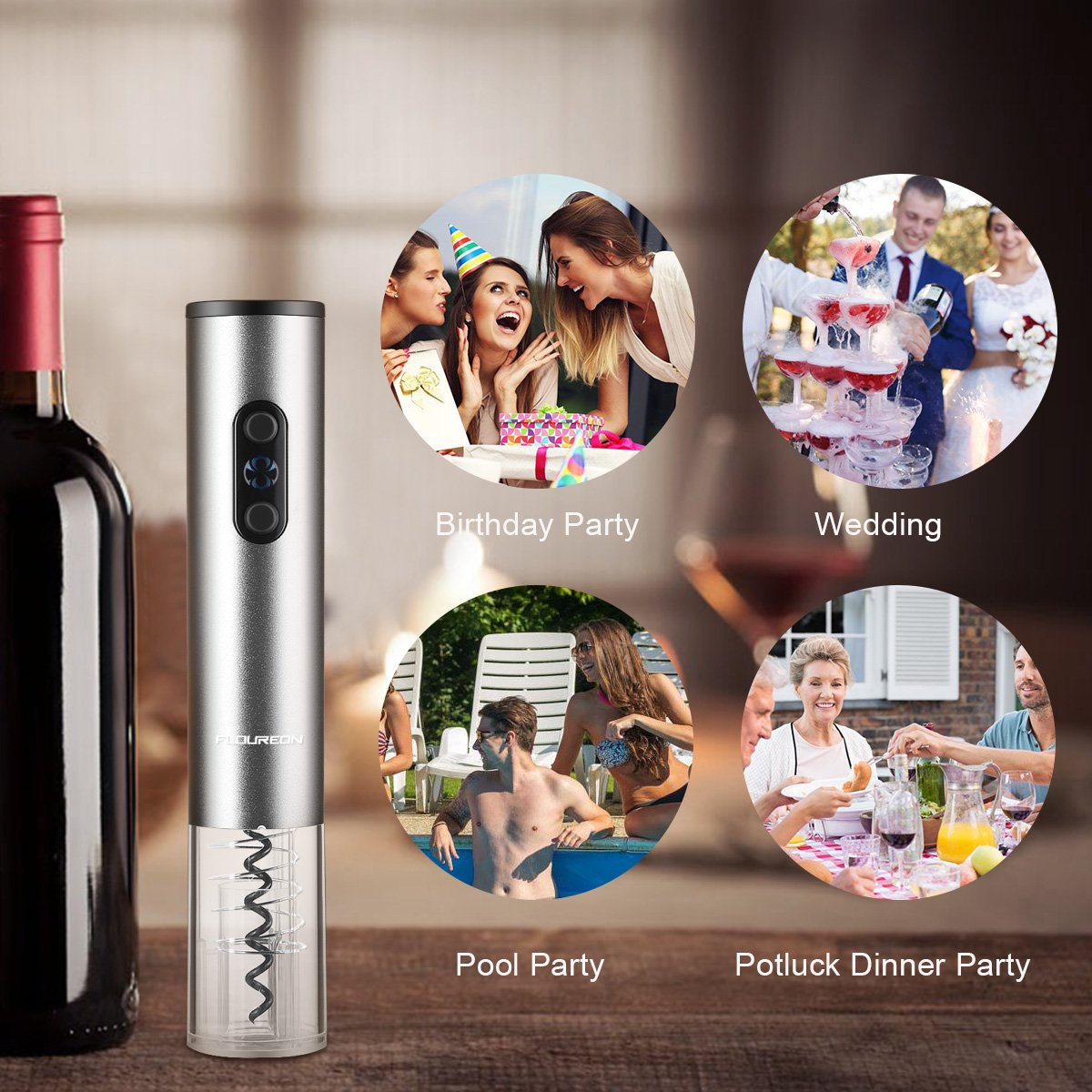 FLOUREON Wine Aerator Pourer Red Wine Aerator Pourer Quick Aerator Spout Premium Decanter Wine Accessories for Party Christmas Gift…