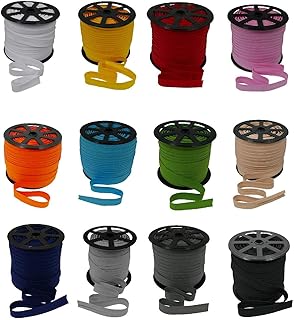 zipworld 10 Meter Baumwolle - Schrägband Einfassband Nahtband gefalzt 18mm Breit (schwarz - 322)