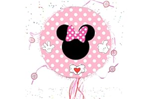 LCOOR Pink Mouse Pinata, Mouse Piñata for Kids Mouse Birthday Party Supplies