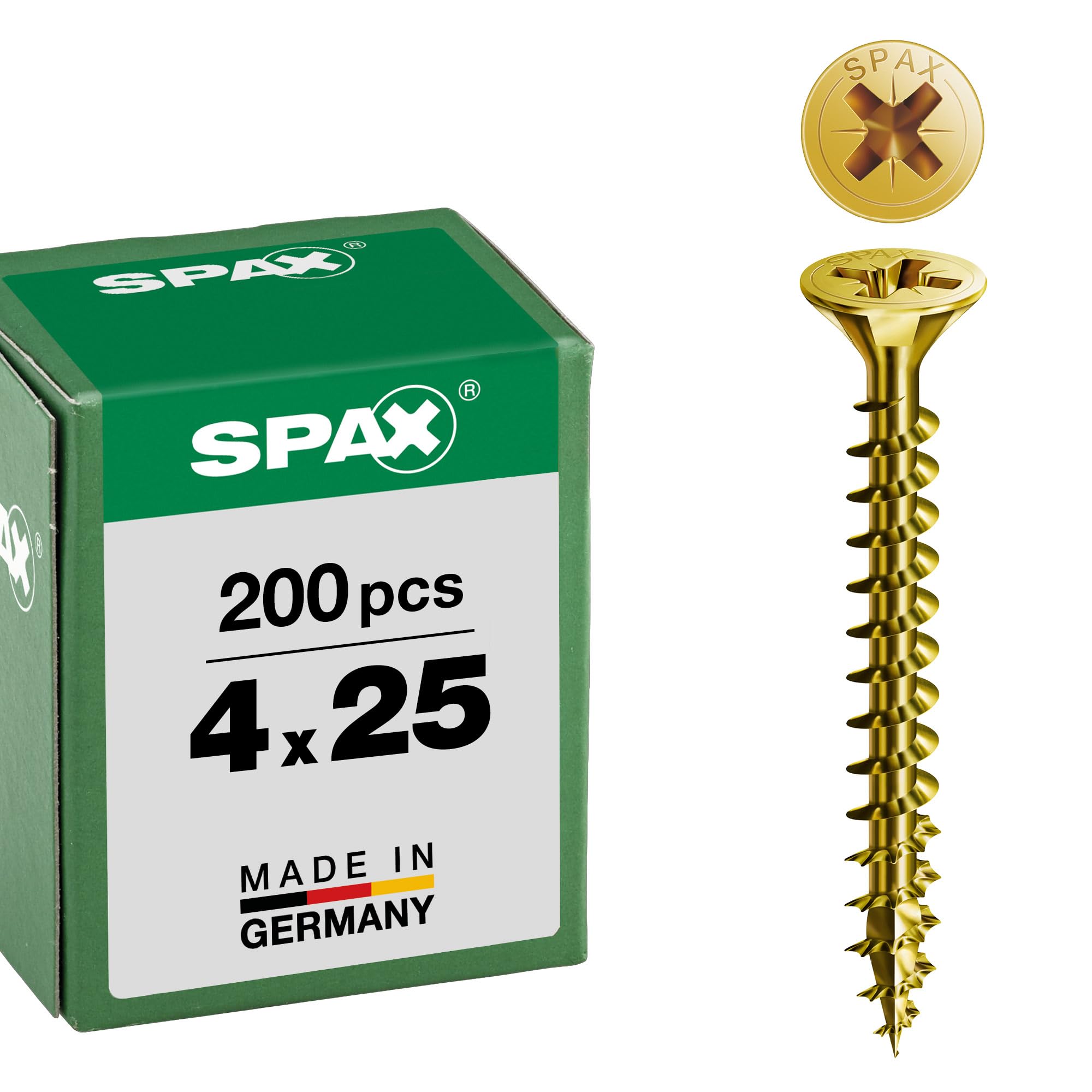 Spax – Universal Screw Countersunk Head Phillips Z 4Cut Full Thread Galvanized Passivated A2L – 1081020350123, 1081020400253 — image 1