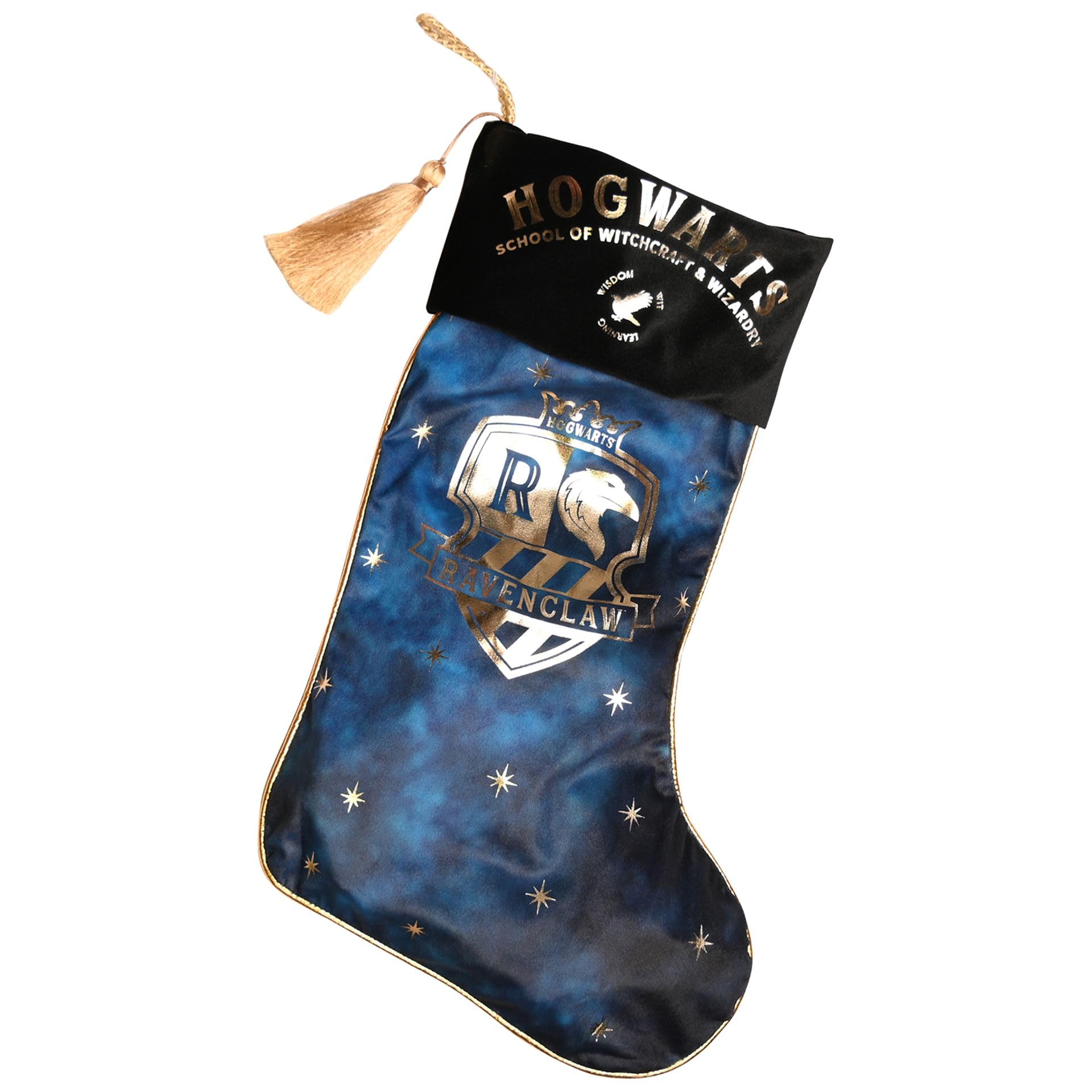 Widdop Harry Potter Alumni Ravenclaw Christmas Stocking For Presents 55cm Xmas Gifts Hanging Kids Gift Blue