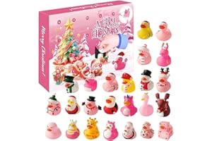 Duck Advent Calendar 2025, 24 Days Christmas Countdown Rubber Duck Set, Fun Holiday Gifts,Christmas Count Down Advent Calenda