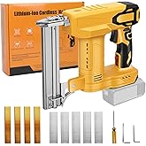 Cordless Nail Gun Compatible with DEWALT 20V Battery, 2 in 1 Electric Stapler Nailer with 500 Nails and 500 Staples, Dual Pro