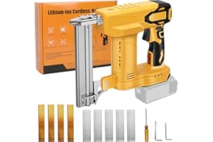 Cordless Nail Gun Compatible with DEWALT 20V Battery, 2 in 1 Electric Stapler Nailer with 500 Nails and 500 Staples, Dual Pro