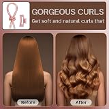 Jsdoin Heatless Hair Curlers Sponge Large Rollers DIY Hairstyle & Silk view 2