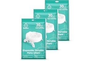 Newnice 90 Packs Disposable Potty Liners With 200ML Absorbent Pads, Travel Refill Bags Compatible With OXO Tot 2-in-1 Go Potty, Training Liners Fit Most Chairs for Kids, Toddlers