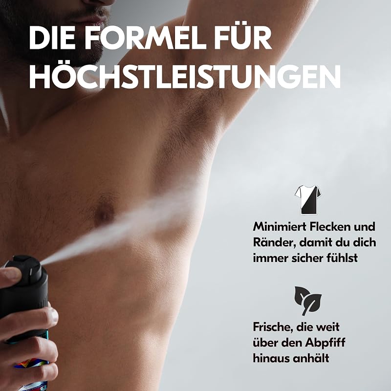FIFA World Cup 2026TM Superstar Collection Geschenkset, Anti-Transpirant Deo-Spray für Männer, 72 h Schutz vor Schweiß und Geruch, Geschenkidee für Fans, Invisible Ice Fresh, 6 x 150ml