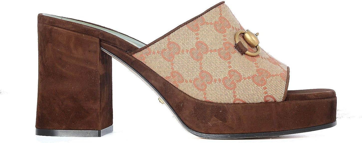 Luxury Fashion | Gucci Dames 609344G17308375 Roze Polyester Sandalen |  Lente-zomer 20: GUCCI: Amazon.nl