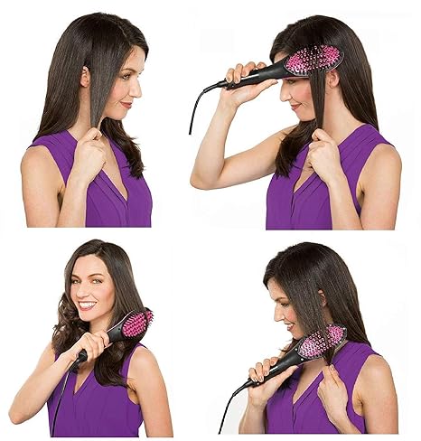 Rudra Sales India Ceramic Hair Straightener Brush For Perfectly