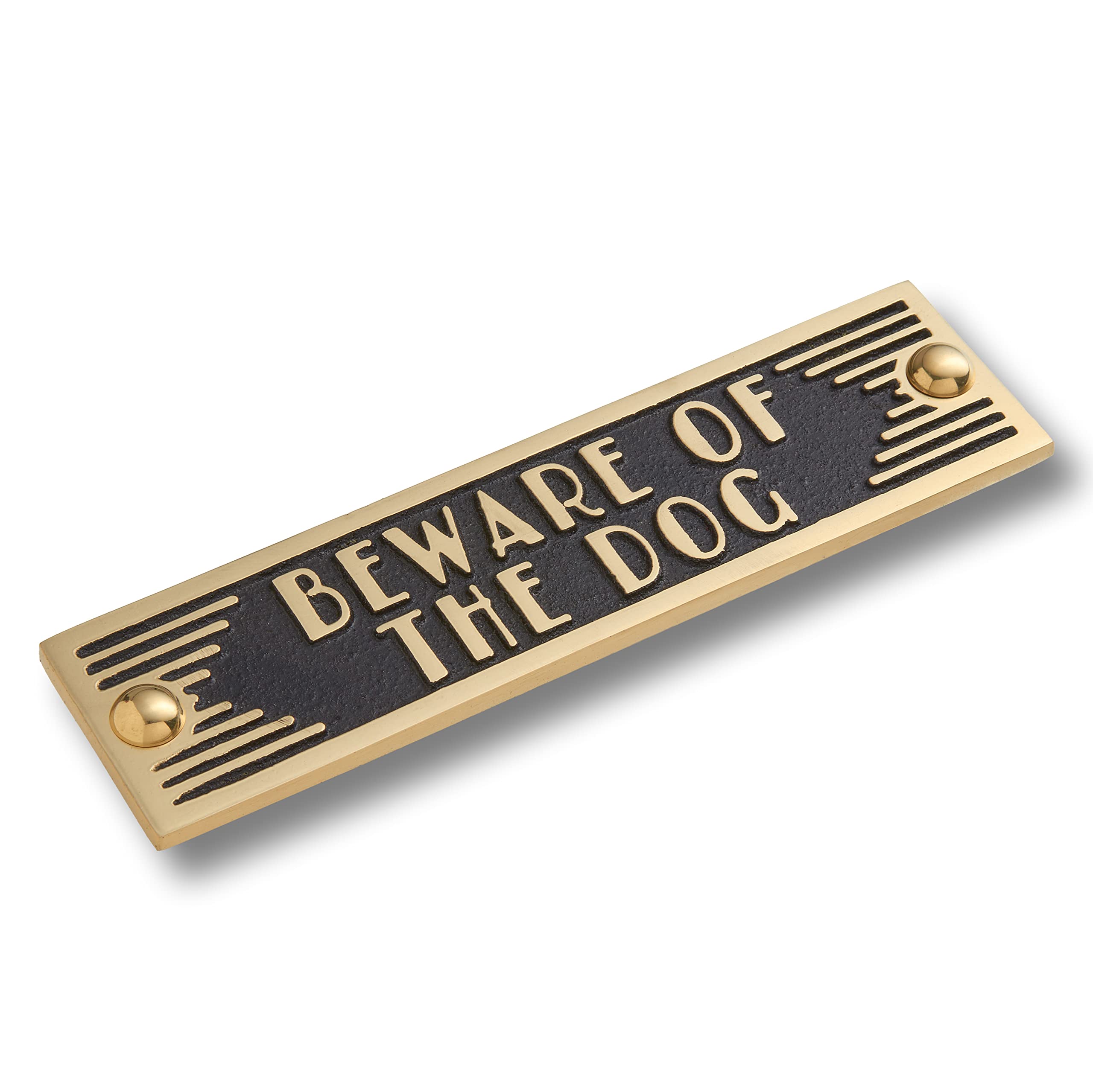 The Metal Foundry Beware Of The Dog Metal Door Sign. Art Deco Style Home Decor Accessories Door Or Wall Brass Plaque. Handmade In England.