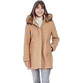 Nine West womens Af8221 - Nine West Mid-length Faux Wool Coat