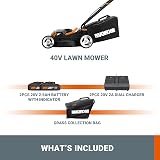WORX 36V/40V Max WG779E Cordless Lawn Mower 34cm 30L Bag 2 Batteries 2.5Ah view 9