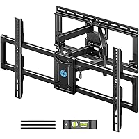 Pipishell Full Motion TV Wall Mount for 42-85 inch Flat Screen LED TV up to 132lbs Swivel Dual Articulating Arms Tilt TV Moun