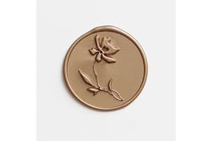 Pelargon Design Lisianthus Wax Seal Stamp - for Wedding Invitations, Greeting Cards, Gift Wrapping, Branding, Art Project