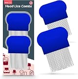 SOL 2pk Head Lice Combs Metal Nit Comb with Micro Precision Teeth view 1