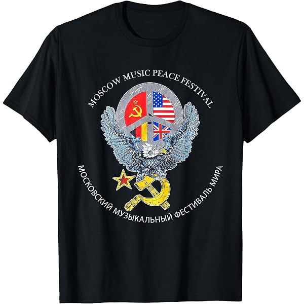 Amazon.com: Vintage Moscow Music Peace Skull Festival 1989 - Men T