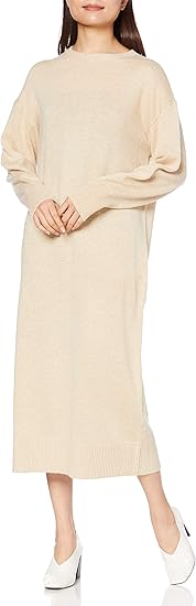 Amazon ナチュラルビューティーベーシック カジュアルドレス レディース ベージュ M ワンピース チュニック 通販