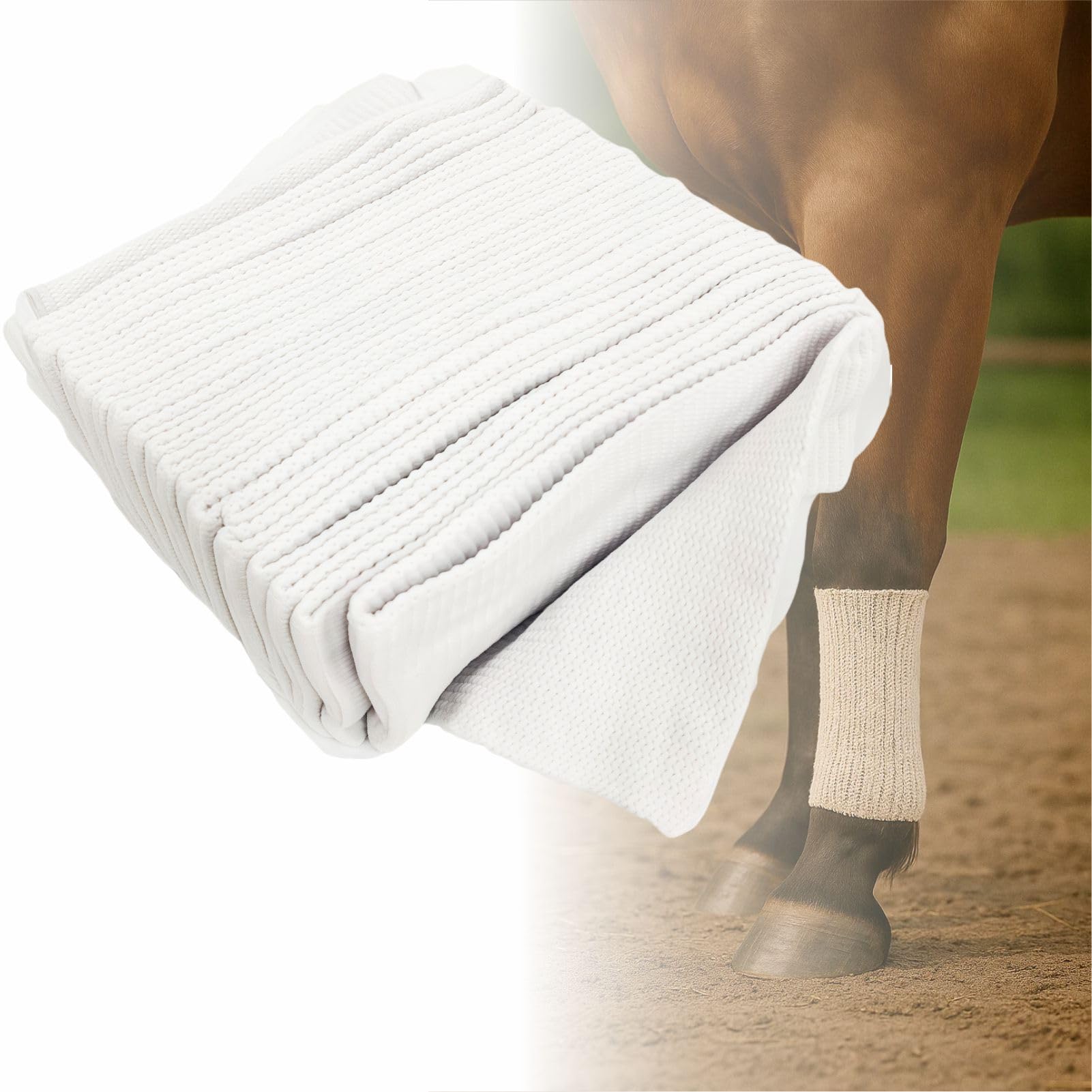 EDWARD Cows Horses Vet Wrap - Large Animal Fix Elastic Net Tubular Support Bandage for Neck Leg Paw Joint Hoof, Dogs Cats Wound Dressing Retainer (#5.8)