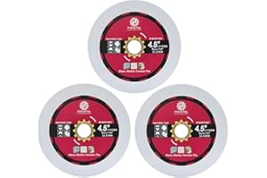 FOCSTOL Diamond Glass Cutting Disc - 3pcs 4.5''(115mm) Diamond Saw Blade for Glass Jade Crystal Wine Bottle for Angle Grinder