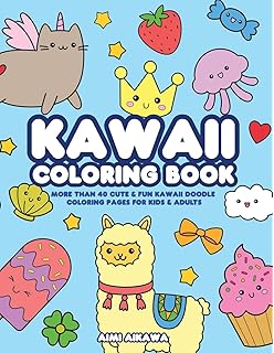 kawaii coloring book cute kawaii animals unicorns dinosaurs fruits coloring book for kids girls and boys of all ages edition kawaii 9781661019037 amazon com books amazon com