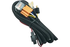 NEOGET Horn Relay Wiring Harness Kit, 1 to 2 Universal Horn Splitter Converter Fit for 12 Volt Vehicle Automotive Motorcycle Truck Upgrade (SPST 80A 4Pin 2 Horns Wiring Harness)