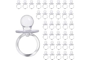 EVERSHINE Baby Pacifier 2.5" Baby Shower Favors Decoration (Clear, 36 Count)