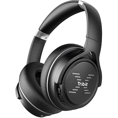 Tribit XFree Go Bluetooth Headphones, Wireless Headphones Over Ear with Bluetooth 5.0, HiFi Sound with Deep Bass, USB Lightening Fast Charge, 24H