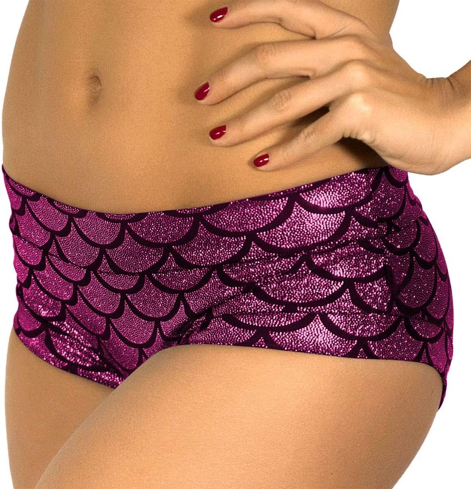 JFEELE Mermaid Shorts Women's Fish Scale Shorts