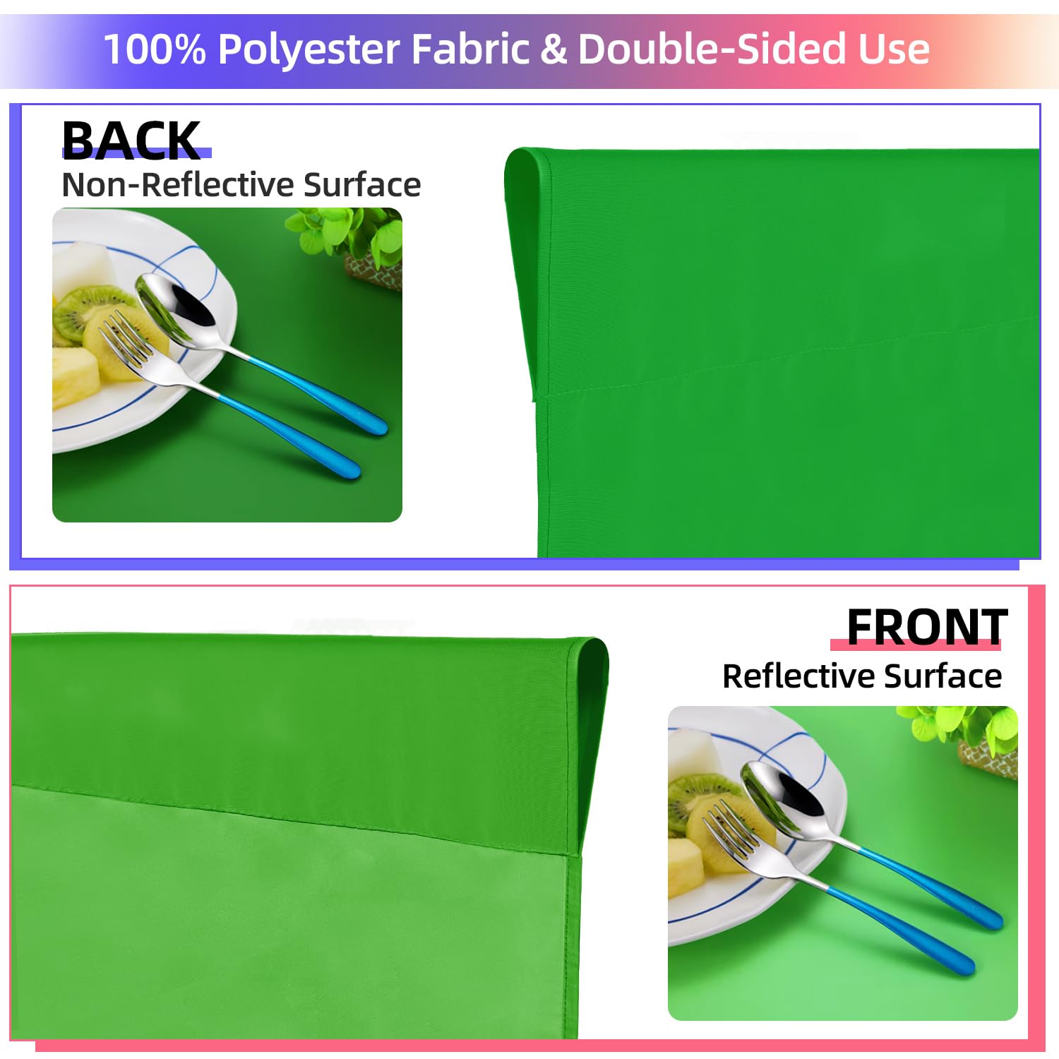 Green Screen Backdrop 10x10 ft, Chroma Key Greenscreen Background for Streaming Zoom, Photo Backdrop Curtain for Photography, Thick Polyester Fabric Cloth Sheet for Photoshoot Video (Backdrop Only)