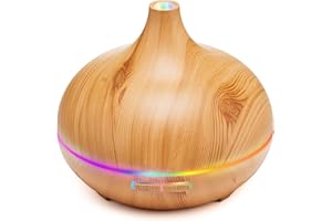 HLS Aroma Diffuser for Essential Oil Large Room,Office Essential Oil Diffusers for Home Kids, Cool Mist humidifier for Bedroom Quiet with Ambient Light,Waterless Auto Off Aromatherapy, 1 count, pack of 1