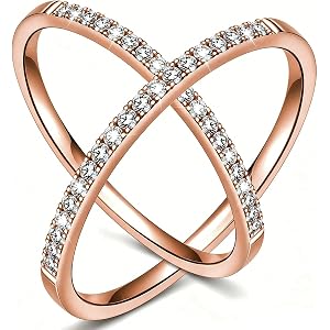 sylacor 2-Pack 18K Gold Plated Stackable Bands for Oura Ring 5 | Cubic Zirconia Simulated Diamond Stacking Rings Accessories