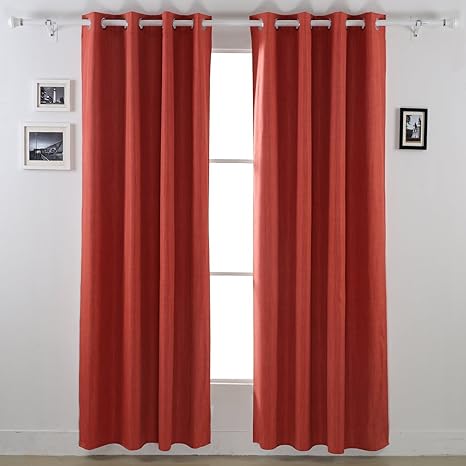 Buy Deconovo Blackout Curtains With White Backing Grommet Top