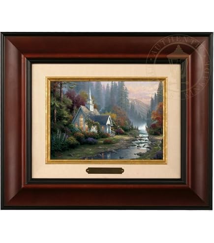 Amazon.com: Thomas Kinkade A Peaceful Retreat Brushwork (Burl