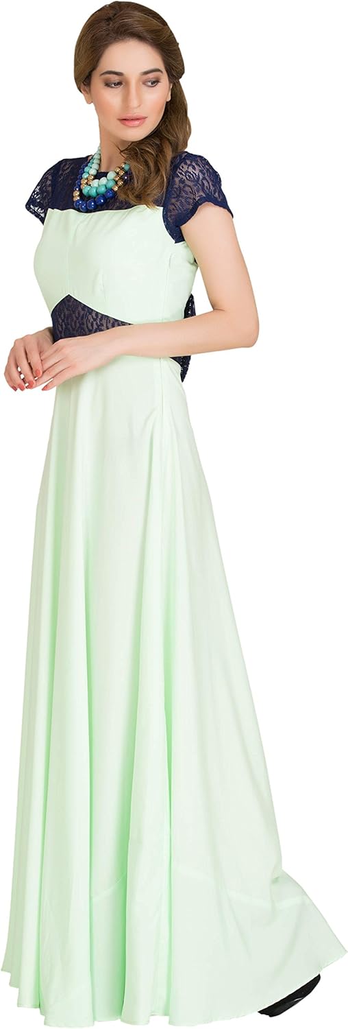 navy blue and mint green dress