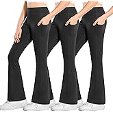 Stelle Girl's Flare Leggings with Pockets High Waisted Bootcut Yoga Pants Kids Dance Bell Bottoms Leggings